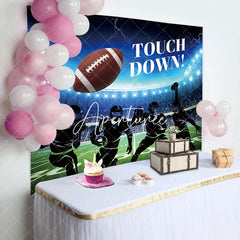 Aperturee - Aperturee Touch Down Football Athlete Stadium Party Backdrop