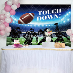 Aperturee - Aperturee Touch Down Football Athlete Stadium Party Backdrop