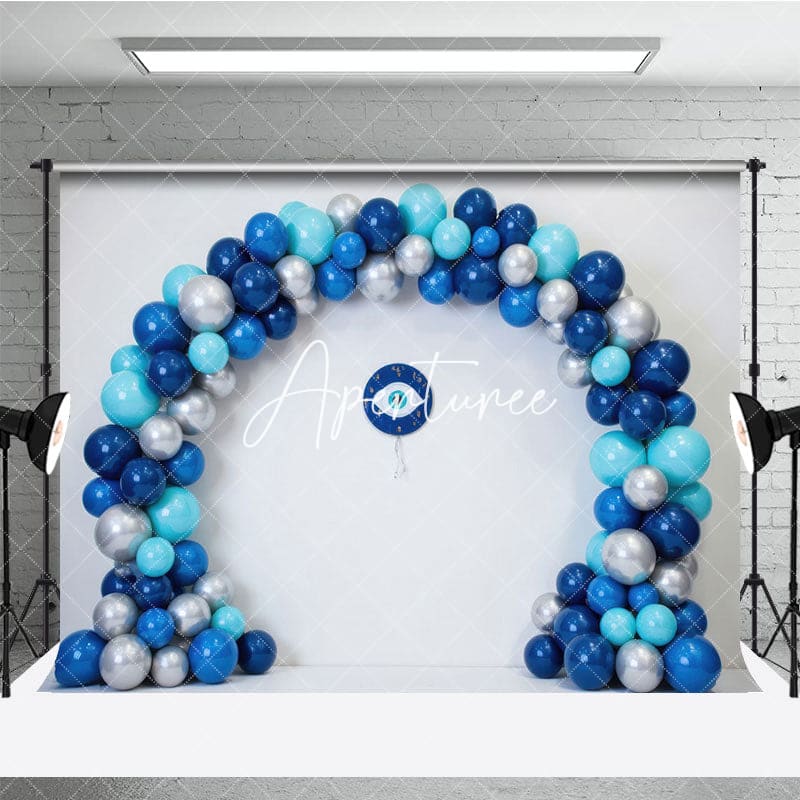 Aperturee - Aperturee Traditional Amulet Evil Eye Blue Balloon Backdrop