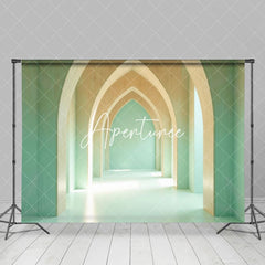 Aperturee - Aperturee Tranquil Indoor Space Archways Warm Light Backdrop