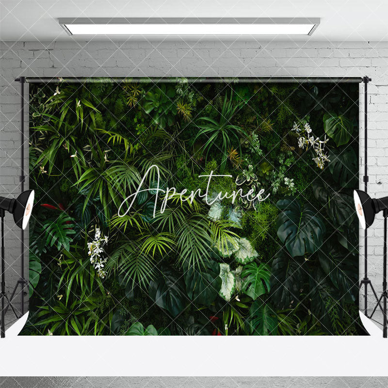 Aperturee - Aperturee Tribal Green Monstera Plant Spring Photo Backdrop