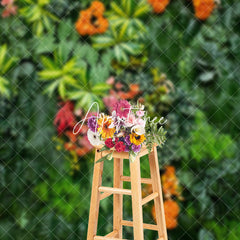 Aperturee - Aperturee Tropical Rainforest Plants And Flowers Green Backdrop