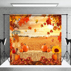 Aperturee - Aperturee Truck Forest Wheat Field Autumn Room Set Backdrop