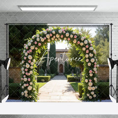 Aperturee - Aperturee Tuscany Floral Arch Romantic Manor Wedding Backdrop