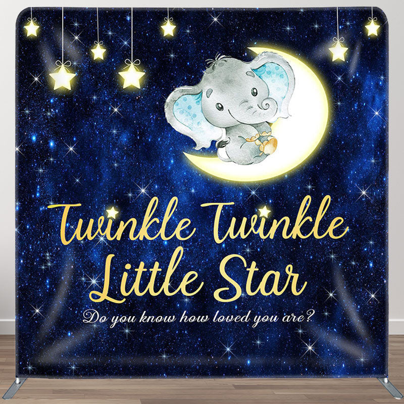 Aperturee - Aperturee Twinkle Litter Star Fabric Backdrop Cover for Baby Shower