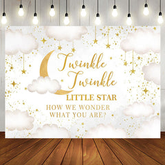 Aperturee - Aperturee Twinkle Little Star Cloud Moon Baby Shower Backdrop