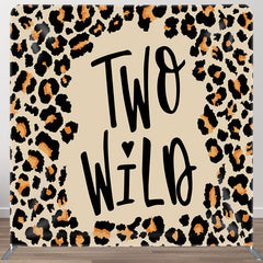 Aperturee - Aperturee Two Wild Leopard Grain Fabric Backdrop Cover for Birthday