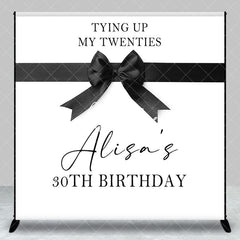 Aperturee - Aperturee Tying Up My Twenties Custom 30th Birthday Backdrop