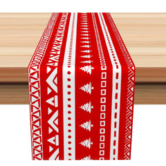 Aperturee - Aperturee Ugly Fair Isle Pattern Christmas Tree Table Runner