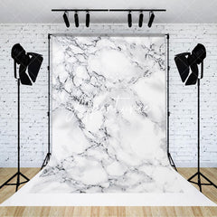 Aperturee - Aperturee Uneven White Black Marble Texture Photo Backdrop