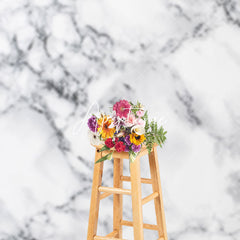 Aperturee - Aperturee Uneven White Black Marble Texture Photo Backdrop