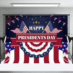 Aperturee - Aperturee Usa Flag Gold Stars Happy Presidents Day Backdrop