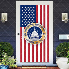 Aperturee - Aperturee Usa Flag Presidential Inauguration Day Door Cover