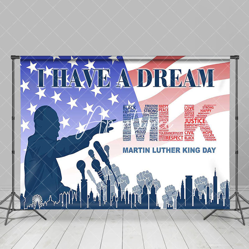 Aperturee - Aperturee Usa Flag Speech I Have A Dream Happy Mlk Day Backdrop