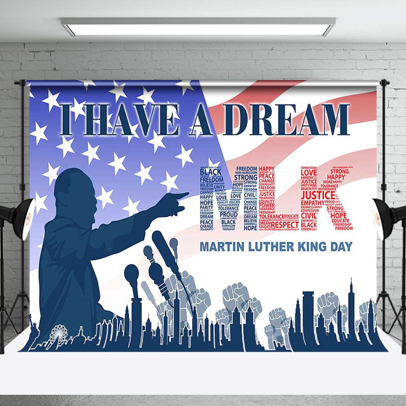 Aperturee - Aperturee Usa Flag Speech I Have A Dream Happy Mlk Day Backdrop