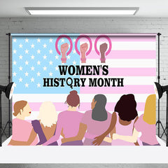 Aperturee - Aperturee Usa Flag United Happy Womens History Month Backdrop