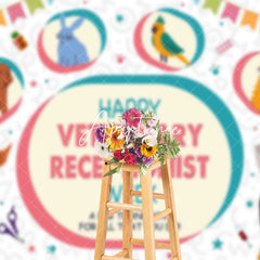 Aperturee - Aperturee Various Pets Happy Veterinary Receptionist Backdrop