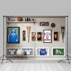 Aperturee - Aperturee Various Sports Frame Wall Fathers Day Photo Backdrop