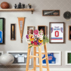 Aperturee - Aperturee Various Sports Frame Wall Fathers Day Photo Backdrop