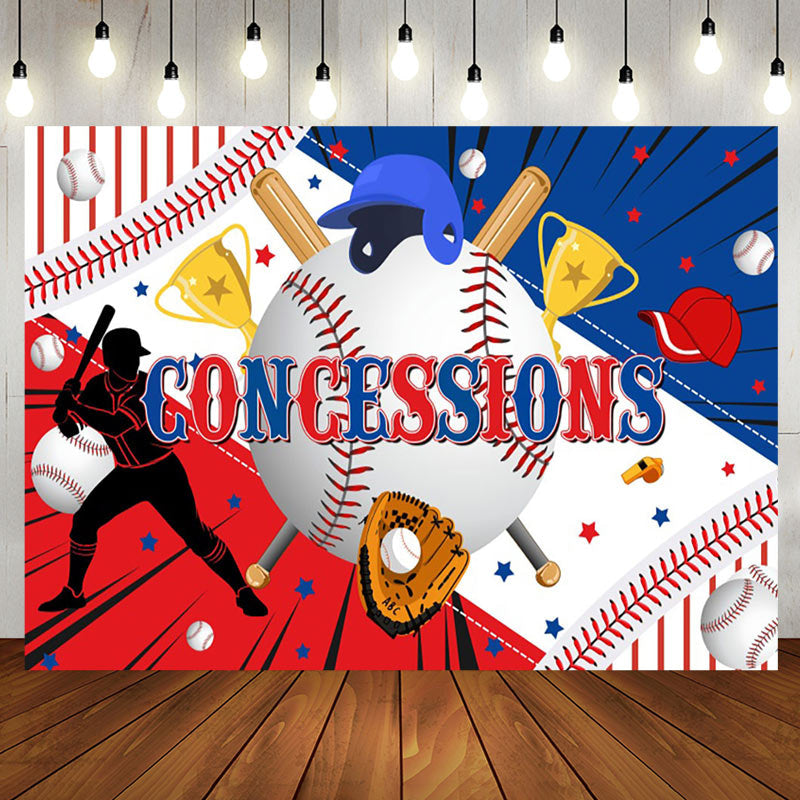 Aperturee - Aperturee Vibrant Basebal Concessions Artwork Dynamic Backdrop