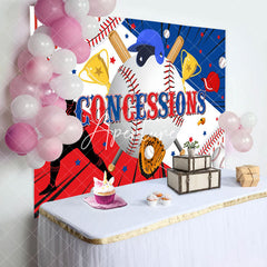 Aperturee - Aperturee Vibrant Basebal Concessions Artwork Dynamic Backdrop