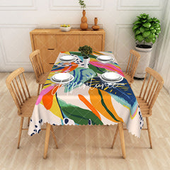 Aperturee - Aperturee Vibrant Multicolored Abstract Art Rectangle Tablecloth