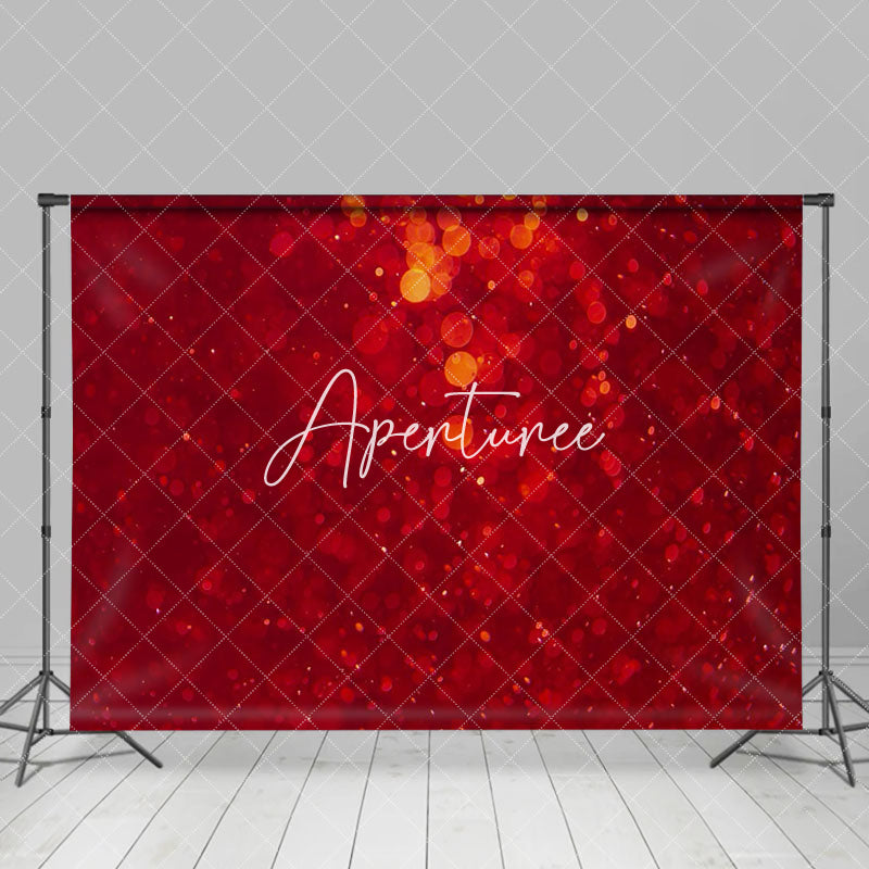 Aperturee - Aperturee Vibrant Red Holiday Bokeh Xmas Festival Backdrop