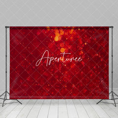 Aperturee - Aperturee Vibrant Red Holiday Bokeh Xmas Festival Backdrop