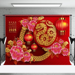 Aperturee - Aperturee Vibrant Snake Year 2025 Chinese New Year Backdrop For Party