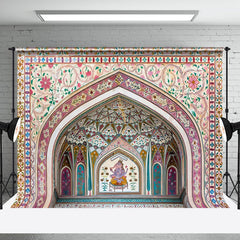 Aperturee - Aperturee Vibrant Tiled Archway Intricate Miniature Backdrop