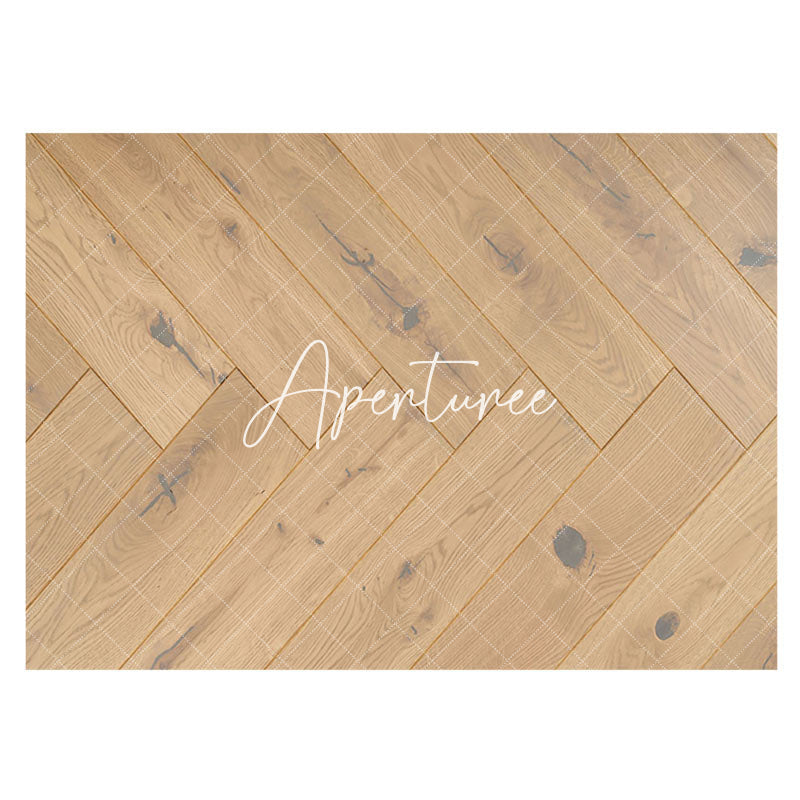 Aperturee - Aperturee Vintage Beige Natural Wooden Grain Rubber Floor Mat