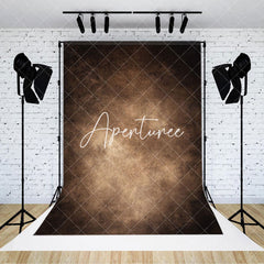 Aperturee - Aperturee Vintage Brown Black Fuzzy Central Spotlight Backdrop