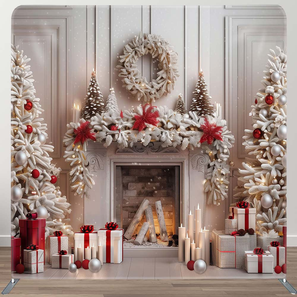 Aperturee - Aperturee Wall Gifts Trees Fireplace Tension Fabric Backdrop