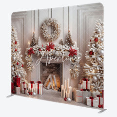 Aperturee - Aperturee Wall Gifts Trees Fireplace Tension Fabric Backdrop