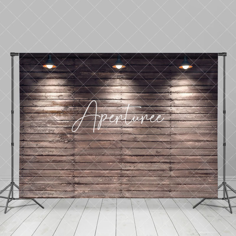 Aperturee - Aperturee Warm Comfortable Wooden Strip Soft Effects Backdrop