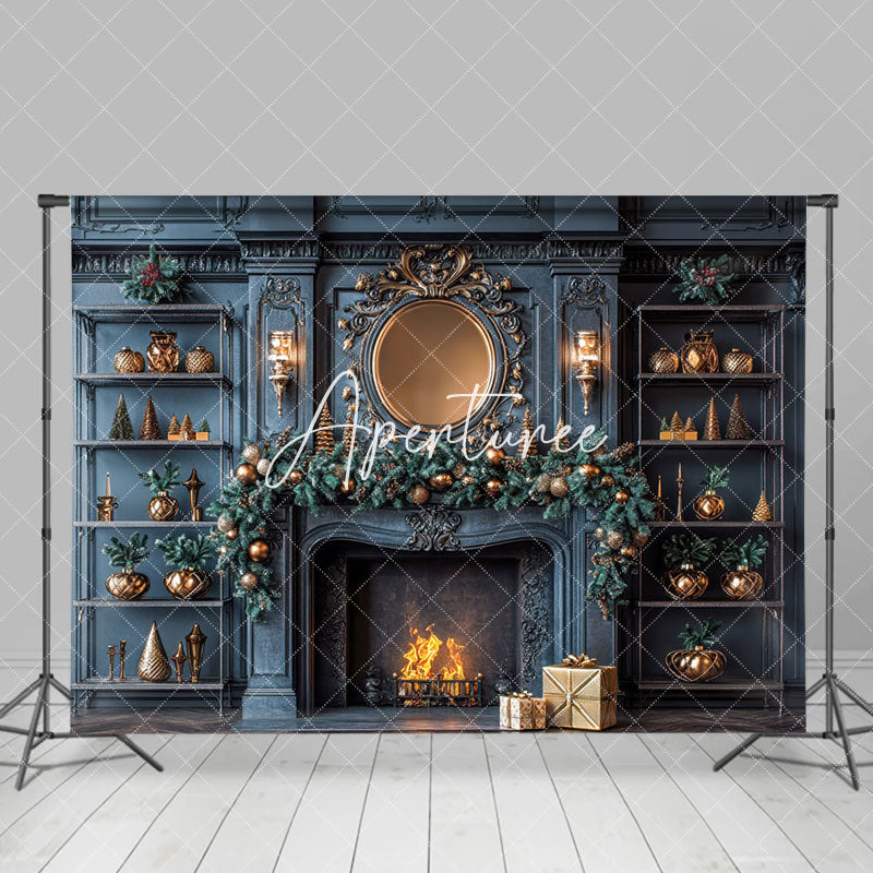 Aperturee - Aperturee Warm House Winter Christmas Holiday Party Backdrop