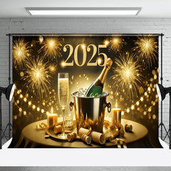 Aperturee - Aperturee Warm Light Beer 2025 New Year Home Party Backdrop