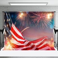 Aperturee - Aperturee Waving Usa Flag Bloom Sparkle Celebrates Backdrop