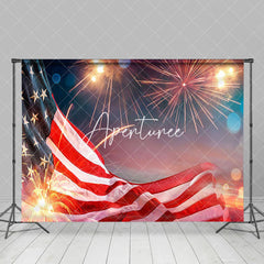 Aperturee - Aperturee Waving Usa Flag Bloom Sparkle Celebrates Backdrop