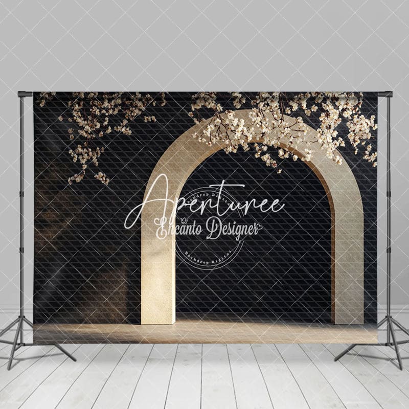 Aperturee - Aperturee Wedding Arch Floral Photography Backdrop For Studio