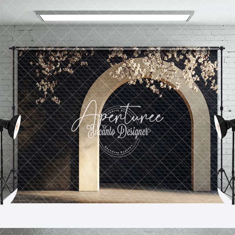 Aperturee - Aperturee Wedding Arch Floral Photography Backdrop For Studio