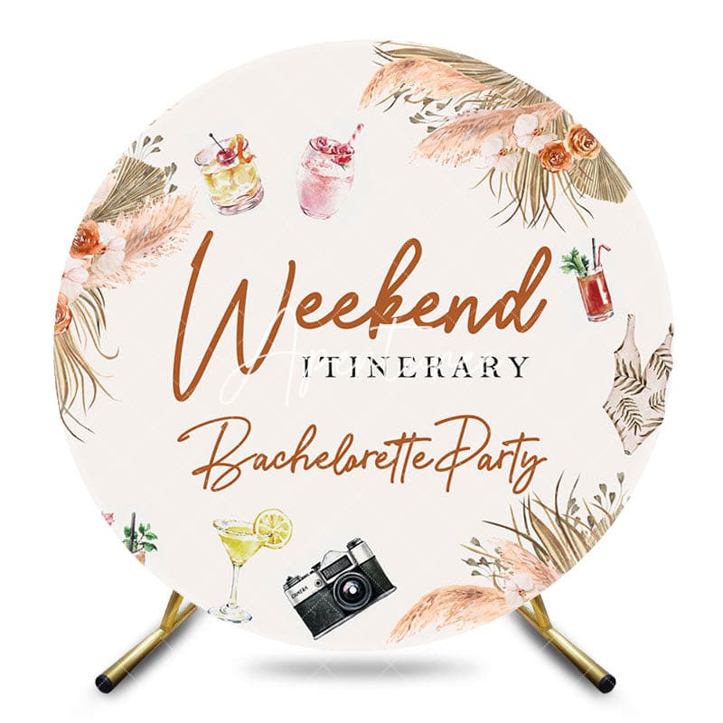 Aperturee - Aperturee Weekend Itinerary Boho Round Bridal Shower Backdrop