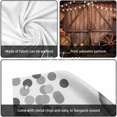 Aperturee - Aperturee Western Cowboy Style Wood Barn Garage Door Banner