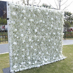 Aperturee - Aperturee White Babys Breath Imitated Flower Photo Backdrop