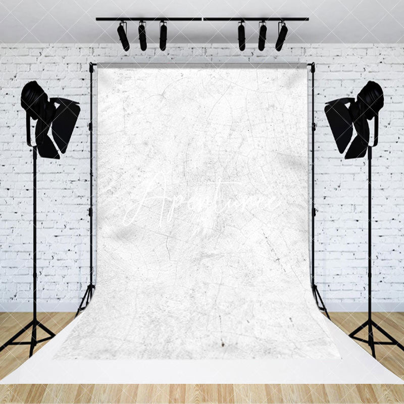 Aperturee - Aperturee White Crackled Marble Pattern Photography Backdrop