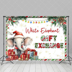 Aperturee - Aperturee White Elephant Christmas Gift Exchange Party Backdrop