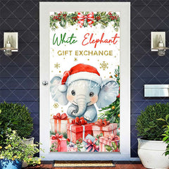 Aperturee - Aperturee White Elephant Gift Exchange Christmas Door Cover