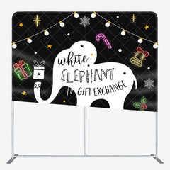 Aperturee - Aperturee White Elephant Gift Exchange Xmas Pillow Case Backdrop