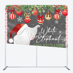 Aperturee - Aperturee White Elephant Gifts Exchange Pillow Case Backdrop