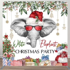 Aperturee - Aperturee White Elephant Gifts Xmas Tension Fabric Backdrop